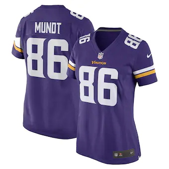 womens nike johnny mundt purple minnesota vikings game play